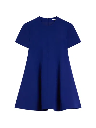 Givenchy Mini Dress In Crepe Cady In Blue