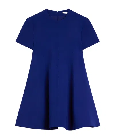 Givenchy Mini Dress In Crepe Cady In Saphir Blue