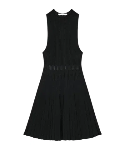 Givenchy Mini Dress In Knit With Sheer Details In Black