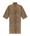 Givenchy Abito Mini In Jacquard Leopardato In Brown