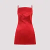 Givenchy Fitted Spaghetti Strap Silk Dress In Red In Red