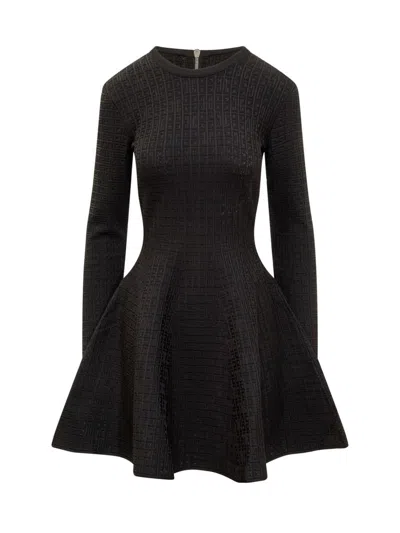 Givenchy 4g Jacquard Mini Dress In Black