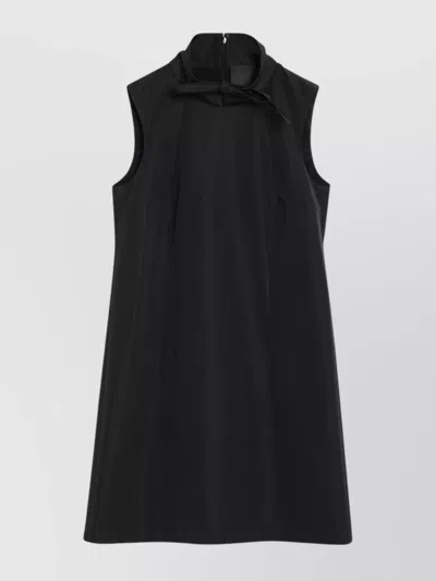 GIVENCHY MINI DRESS WITH BOW DETAIL AND HIGH NECKLINE