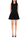 Givenchy Women Mini Dress With Flared Skirt In Black