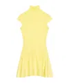 Givenchy Mini Dress With Flared Skirt In Wool Viscose In Yellow