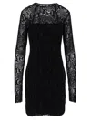 Givenchy Python Print Tulle Dress With 4g Detail In Black
