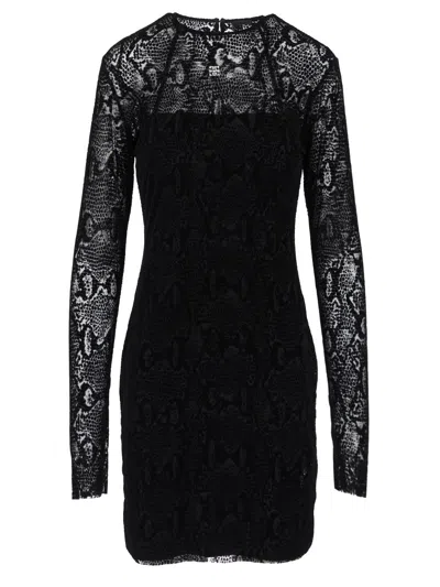 GIVENCHY MINI DRESS WITH TULLE PATTERN