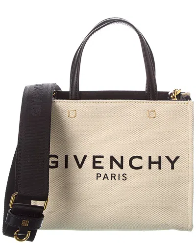 Givenchy Mini G Canvas Tote In Beige