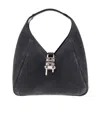 Givenchy Mini G-hobo Bag In Washed Denim In Black