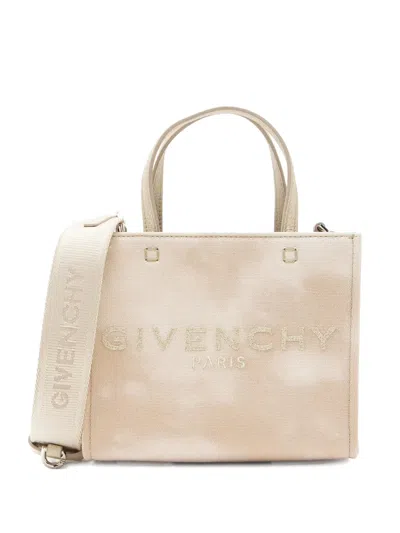 Pre-owned Givenchy Mini G Shopper Canvas Tote Bag In Neutral