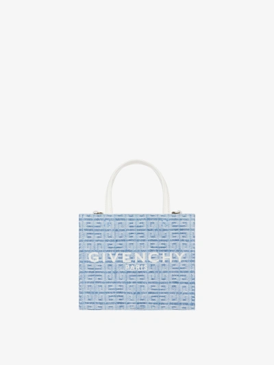Givenchy Mini G-tote Shopping Bag In 4g Denim In Blue