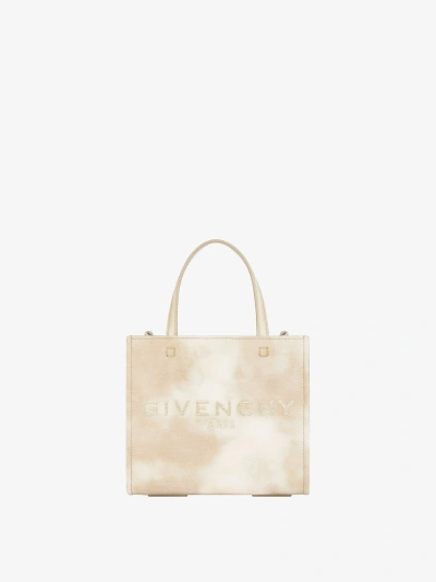 Givenchy Mini G-tote Shopping Bag In Tie And Dye Canvas In Multicolor