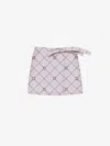 Givenchy Mini Checked Skirt In Wool With Monogram 72