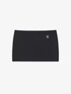 Givenchy Mini Skirt In Wool With 4g Liquid Detail In Black