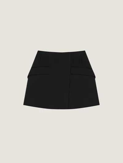 Givenchy Mini Jupe En Laine In Black