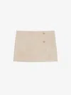 Givenchy Wrap Mini Skirt In Suede With 4g Detail In Multicolor