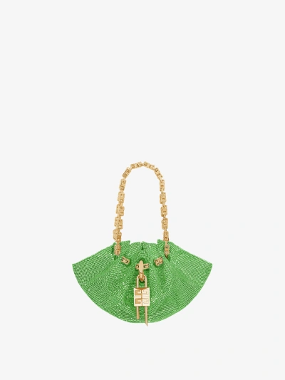 Givenchy Mini Kenny Bag In Satin With Strass In Green