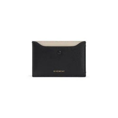 Givenchy Mini Leather Credit Card Case - Fw25 In Black