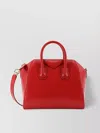 Givenchy Mini Leather Shoulder Bag With Structured Shape In Red