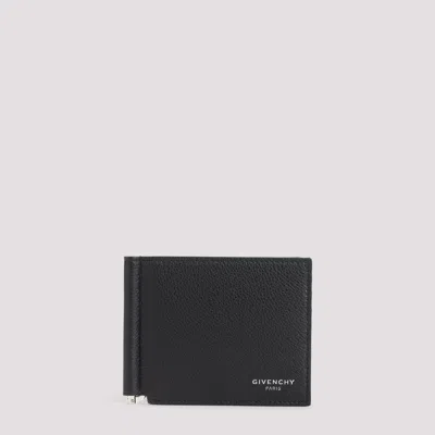 Givenchy Mini Leather Wallet With Bill Clip In Black