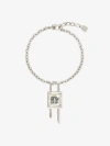 GIVENCHY MINI LOCK BRACELET IN METAL WITH CRYSTAL