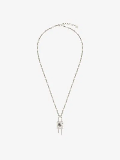 Givenchy Women's Mini Lock Necklace In Metal With Crystal In Silvery