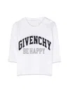 Givenchy Mini Logo Sentence T-shirt For Boys In White