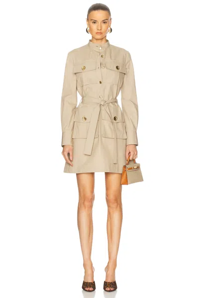Givenchy Taupe Safari Dress In Poplin In Beige