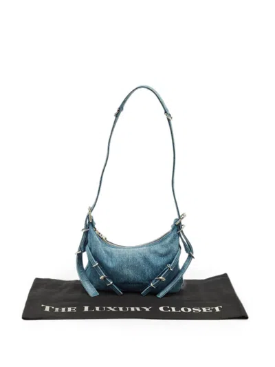 Pre-owned Givenchy Mini Moyou Shoulder Bag In Blue