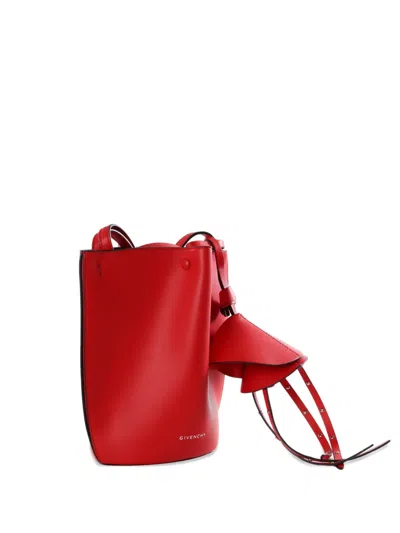 Givenchy Mini Nano Snap Logo-print Bucket Bag In Red