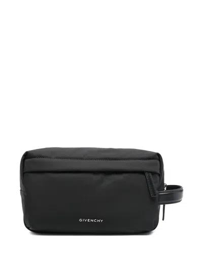 Givenchy Mini Nylon Side-handle Pouch Bag, 12 Cm In Nero