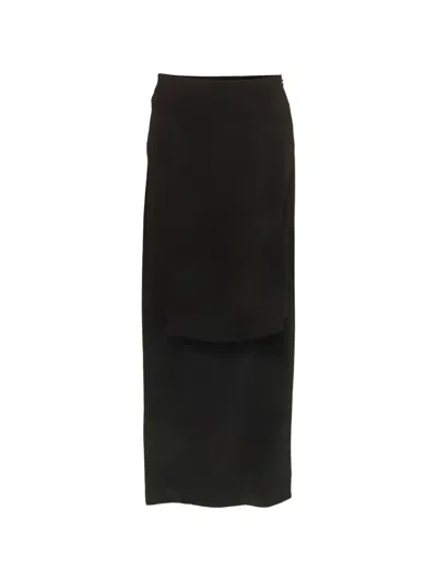Pre-owned Givenchy Mini Overlay Detail Skirt In Black