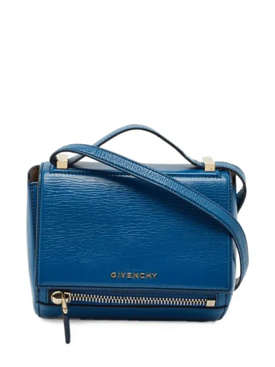 Pre-owned Givenchy Mini Pandora Box Cross Body Bag In Blue