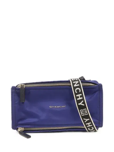 Pre-owned Givenchy Mini Pandora Cross Body Bag In Blue