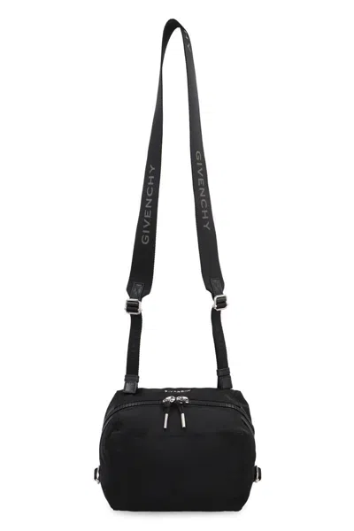 Givenchy Mini Pandora Nylon Messenger Bag In Black