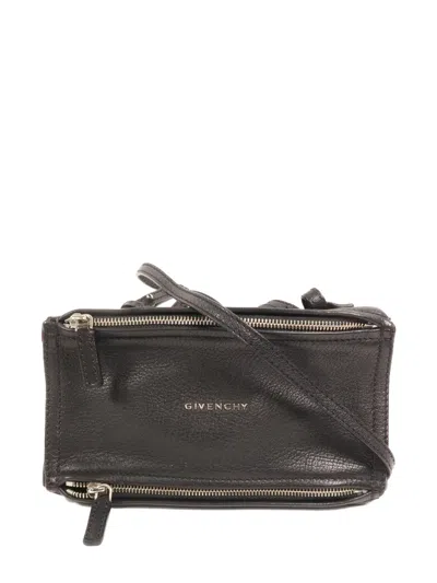 Pre-owned Givenchy Mini Pandora Shoulder Bag In Black