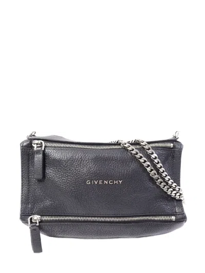 Pre-owned Givenchy Mini Pandora Shoulder Bag In Black