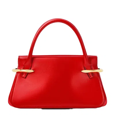 Givenchy Mini Pinch Bag In Leather In Red