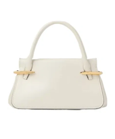 Givenchy Pinch Embellished Leather Shoulder Bag In White