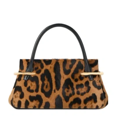 Givenchy Pinch Mini Embellished Leopard-print Calf-hair Shoulder Bag In Multi