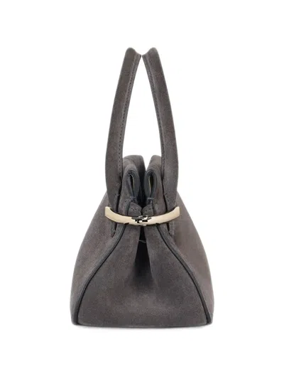 Givenchy Mini Pinch Bag In Suede Leather In Gray