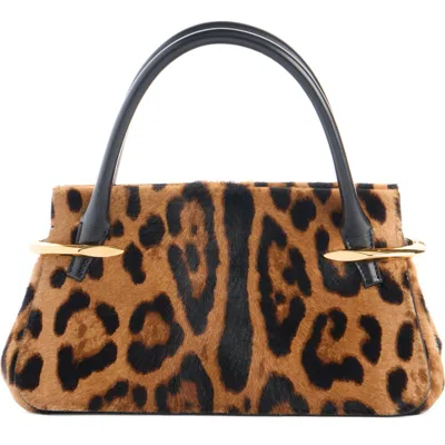 Givenchy Pinch Mini Embellished Leopard-print Calf-hair Shoulder Bag In Multi