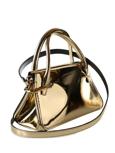 Givenchy Mini Pinch Mirror-effect Tote Bag In Gold