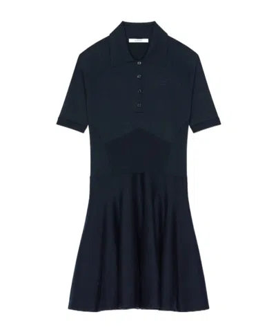 Givenchy Mini Polo Dress In Cotton And Silk In Black