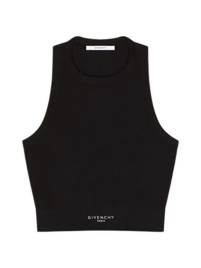Givenchy Stretch-cotton Crop Top In Black