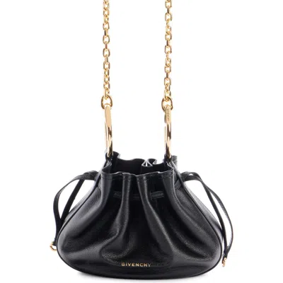 Givenchy Pumpkin Logo Detailed Mini Bag In Black