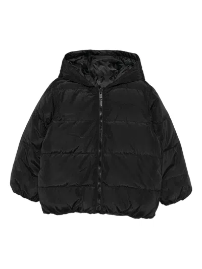 Givenchy Mini Quilted Hooded Coat For Boys In Black