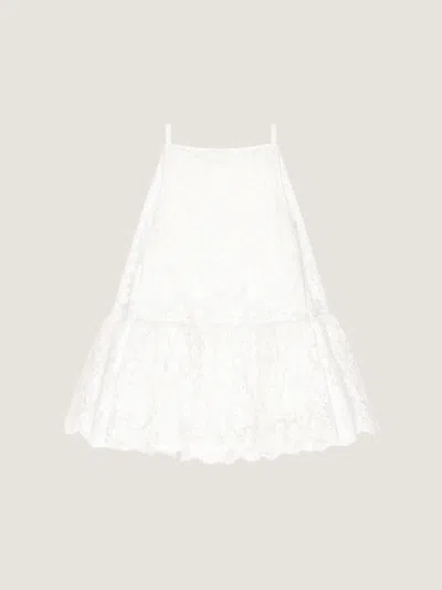 Givenchy Mini Robe À Encolure Carrée Et Volants En Dentelle In Multi