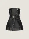 Givenchy Mini Robe Biker Bustier En Cuir In Multi