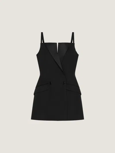 Givenchy Mini Robe Tailleur En Laine In Black